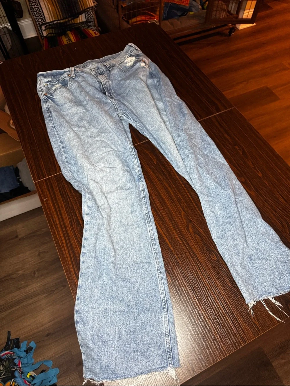 GAP Light Blue Distressed Loose Mid-Rise Jeans
